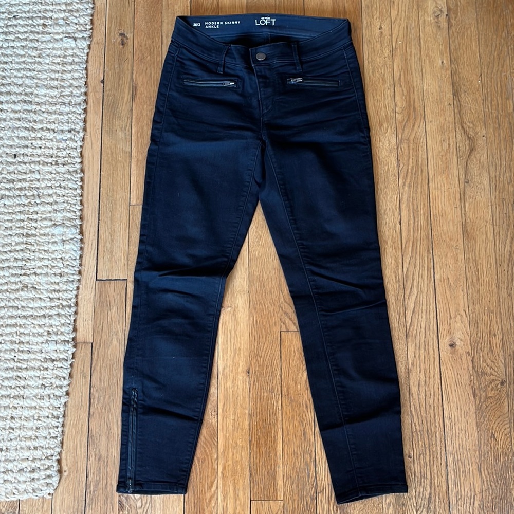 LOFT Skinny Black Jeans